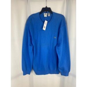 NWT Lacoste Men's Royal Blue Crew Neck Sweater Size XL -A1-1